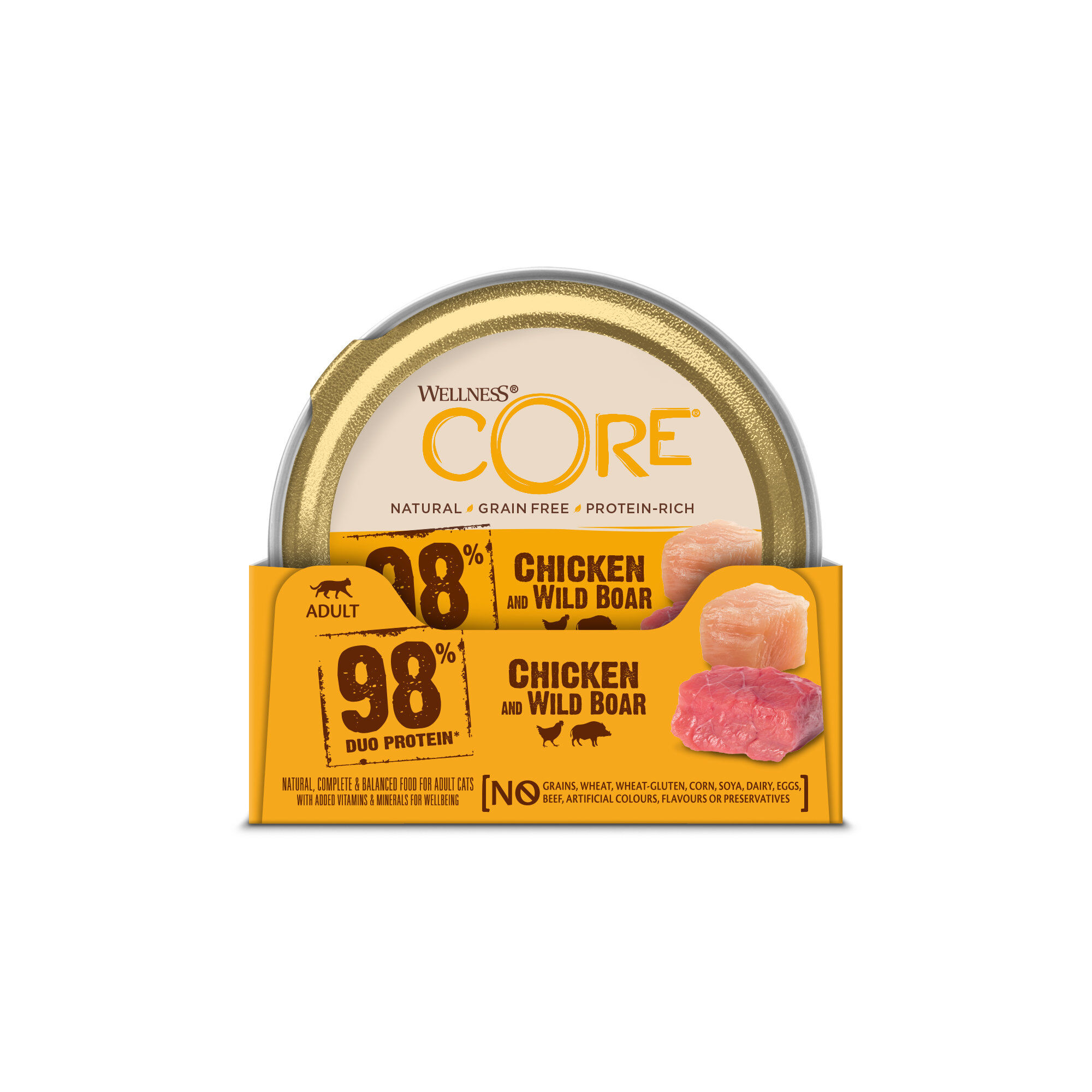 Wellness CORE - Repas Complet Naturel au Poulet et Sanglier pour Chat - 85g Image num&eacute;ro 1