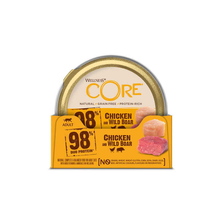 Wellness CORE - Repas Complet Naturel au Poulet et Sanglier pour Chat - 85g Image numéro 1 Wellness CORE - Repas Complet Naturel au Poulet et Sanglier pour Chat - 85g Image numéro 1