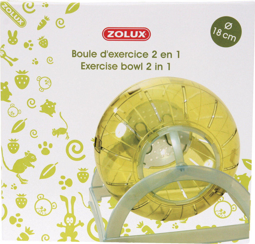 Zolux - Boule d'Exercice 2en1 de 18cm pour Rongeurs - Anis Image num&eacute;ro 2