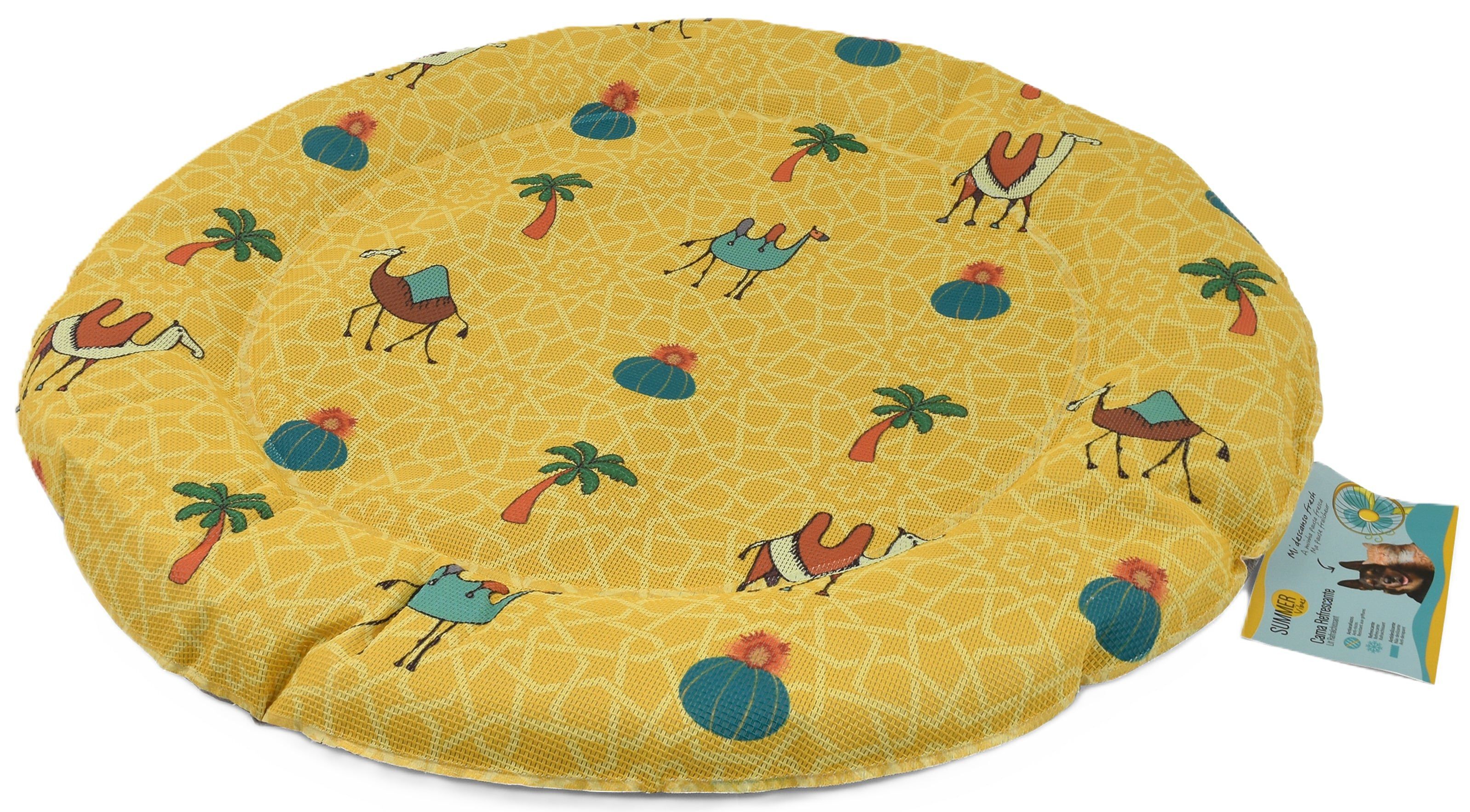 Summer Vibes - Tapis Rond Jaune pour Chats - 50cm Image num&eacute;ro 1