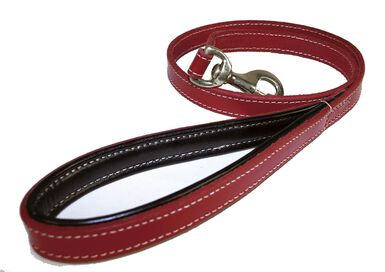 Bobby - Laisse Classique Haute Finition Rouge pour Chiens - 100cm