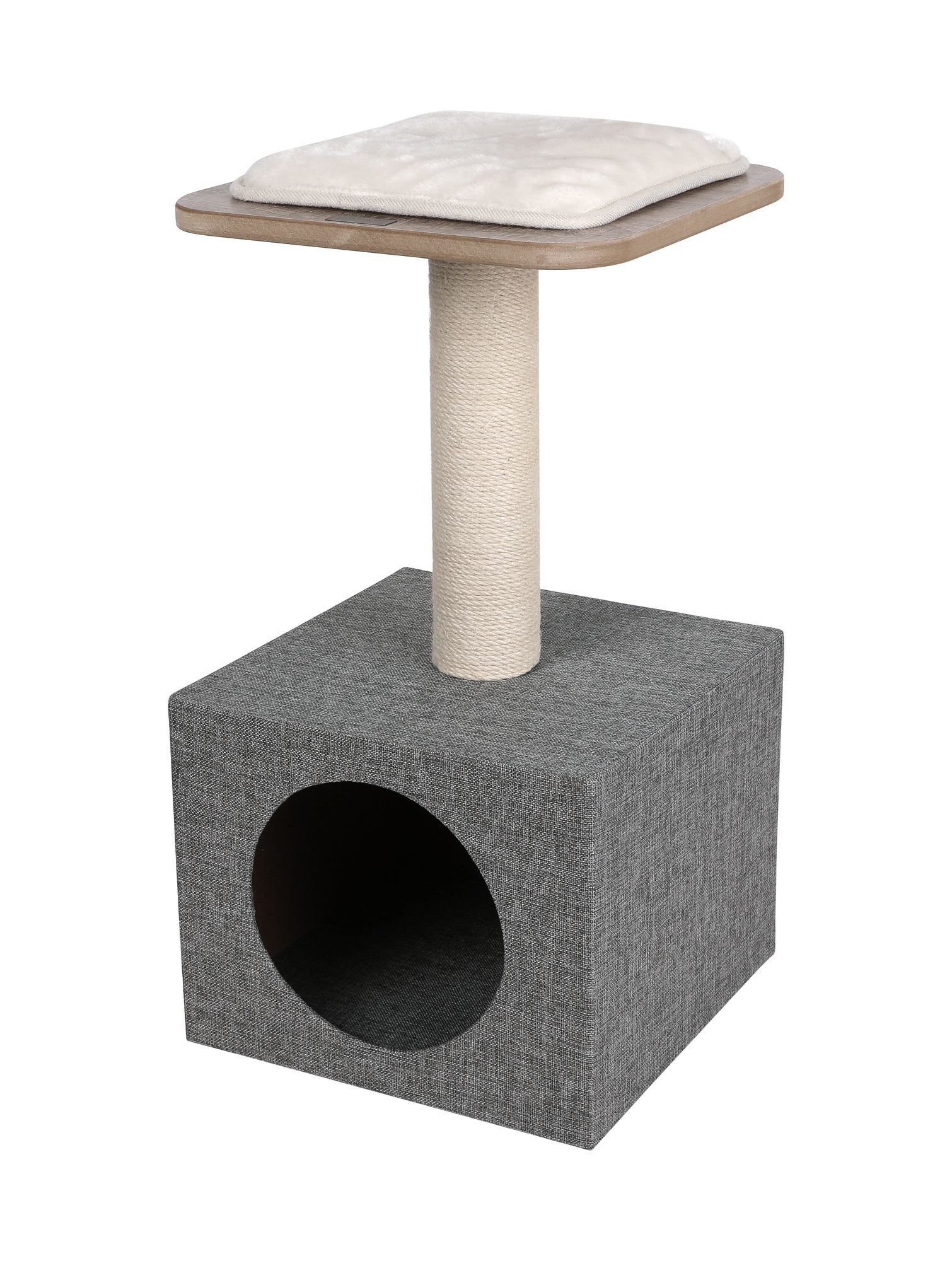 Wouapy - Arbre &agrave; Chat FOC Gris - 30X30X56,5 cm Image num&eacute;ro 1