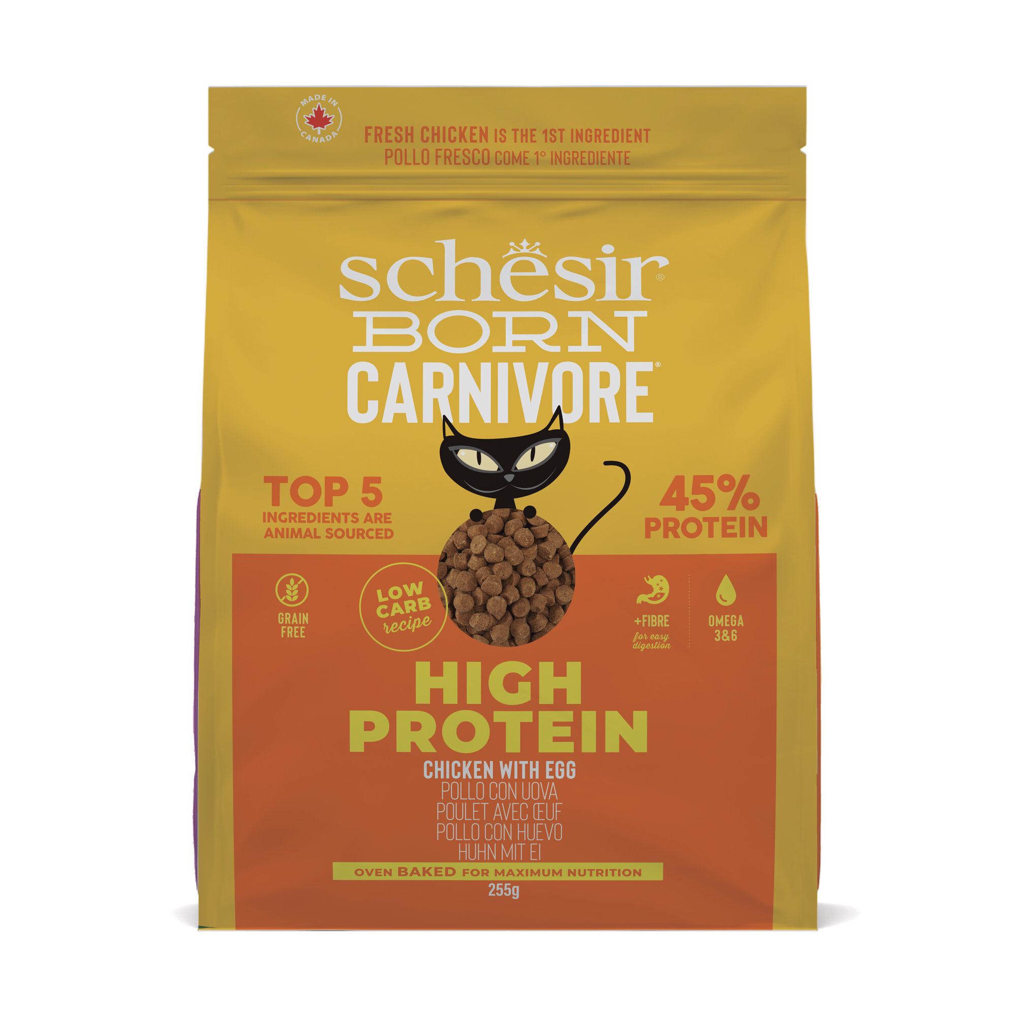 Schesir - Croquettes Born Carnivore Poulet Et Oeuf Pour Chats - 255g Image num&eacute;ro 1