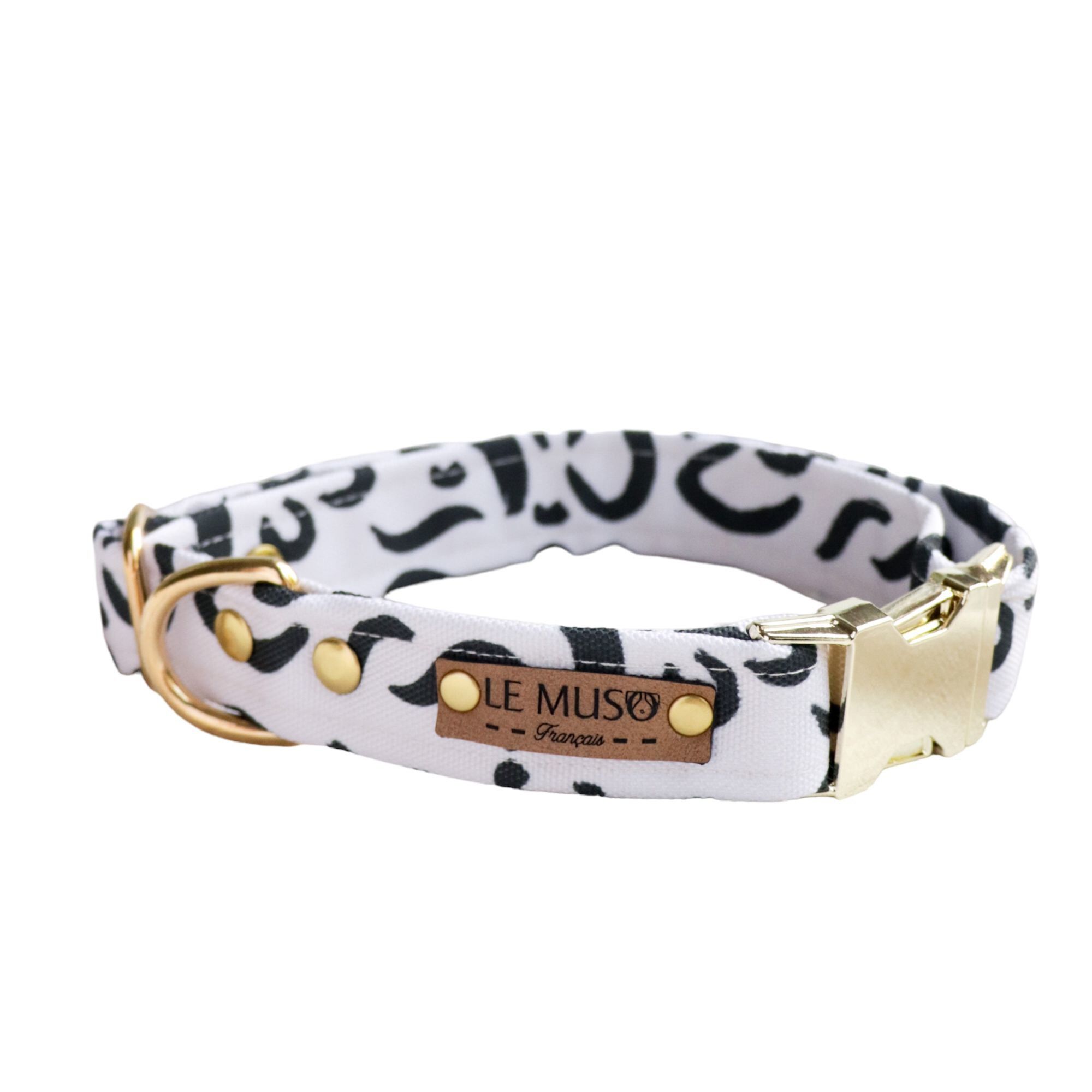 Le Muso - Collier Oslo Blanc et Noir pour Chiens - XS Image num&eacute;ro 1
