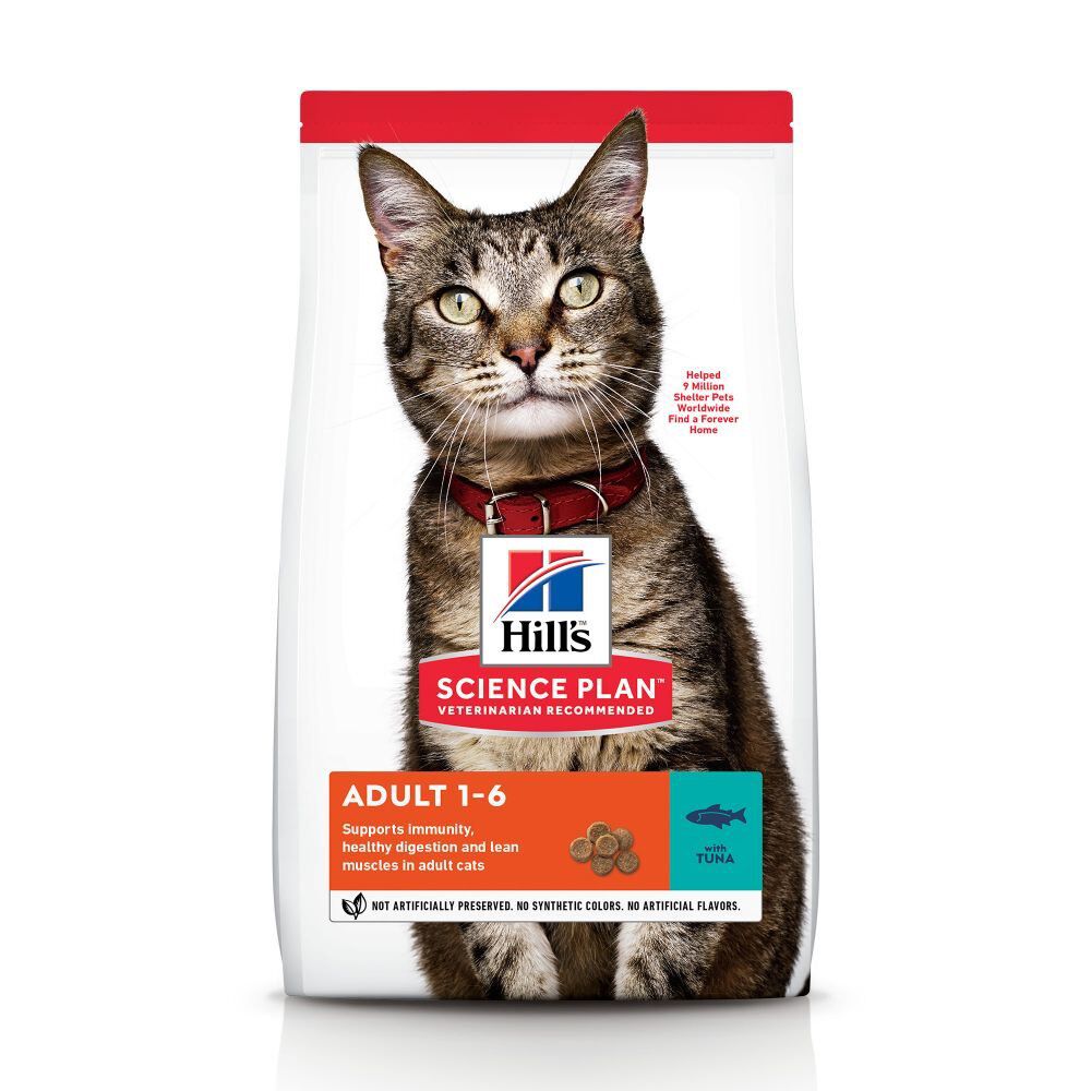 Hill's Science Plan Adult croquettes pour chat au thon - 3kg Image num&eacute;ro 1