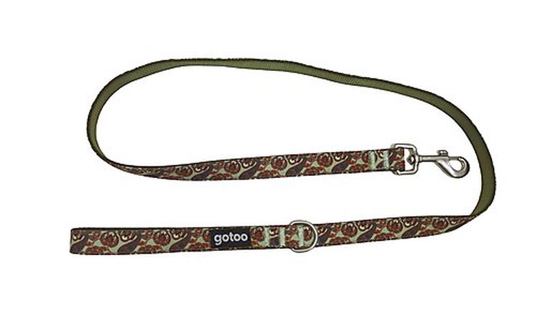 Gotoo - Laisse en Paisley Khaki pour Chien - M Image numéro 2 Gotoo - Laisse en Paisley Khaki pour Chien - M Image numéro 2
