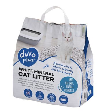 Duvoplus - Litière Minérale White pour Chats - 10L