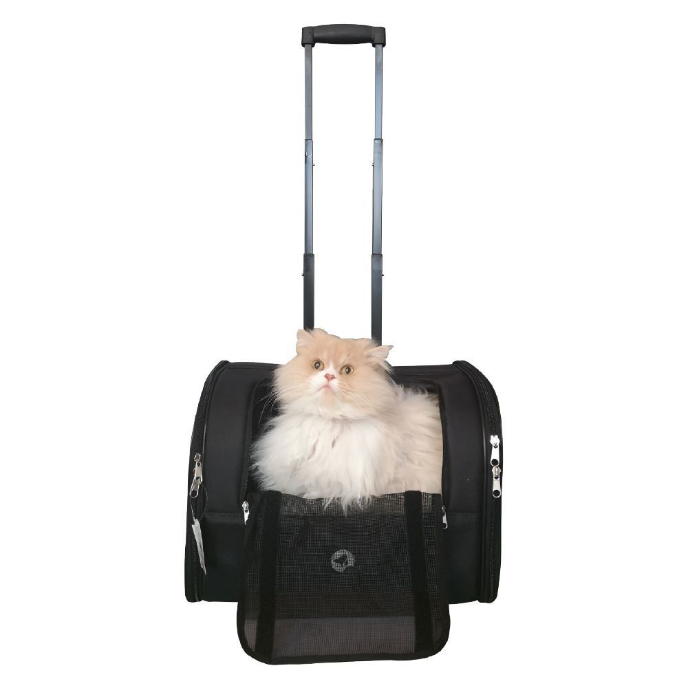 Croci - Sac de Transport Trolley Jolie Noir pour Chiens et Chats - 44x28x33cm Image num&eacute;ro 2