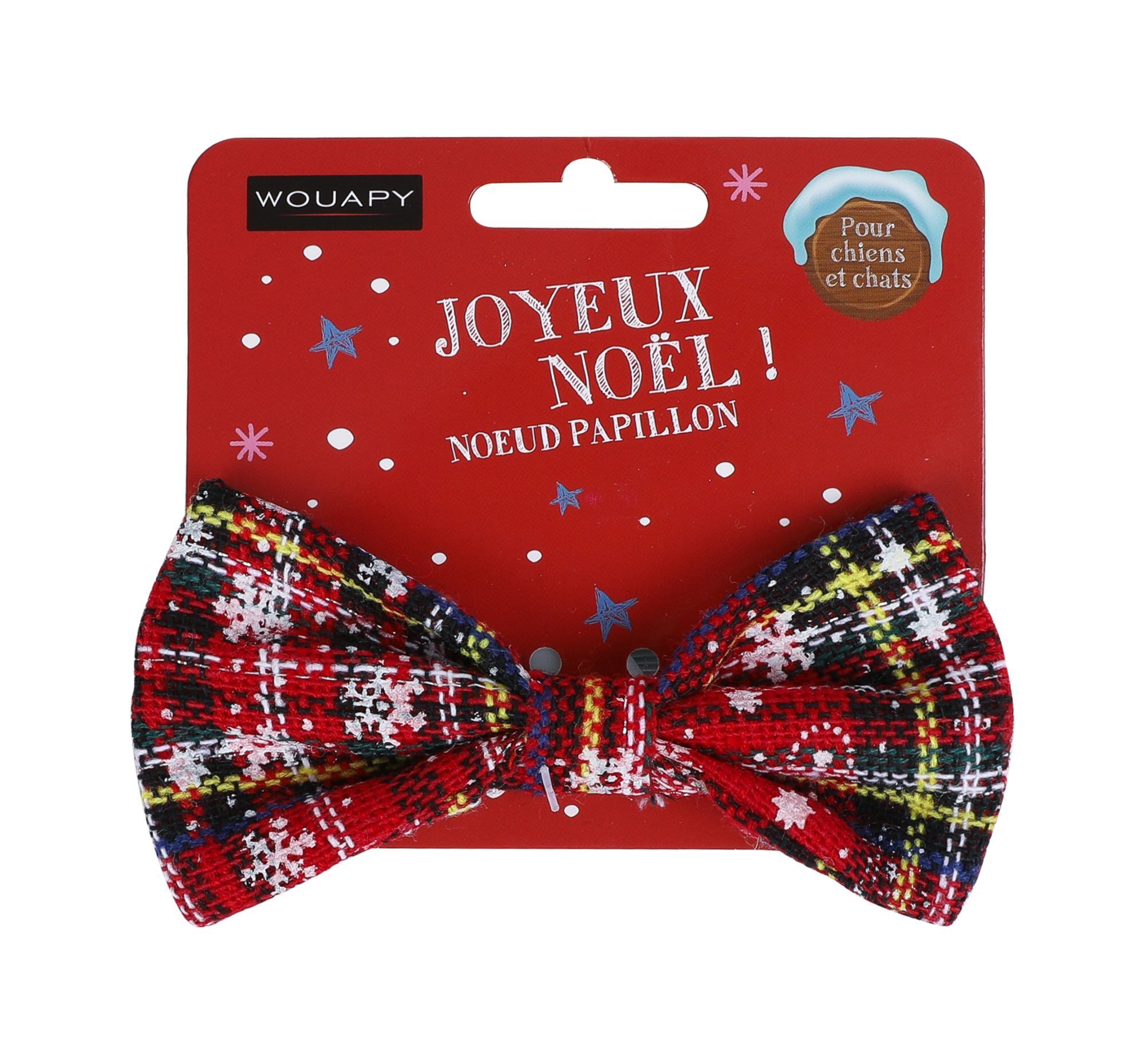 Wouapy - Noeud Papillon No&euml;l pour Chien et Chat - 11 x 5,5cm Image num&eacute;ro 2