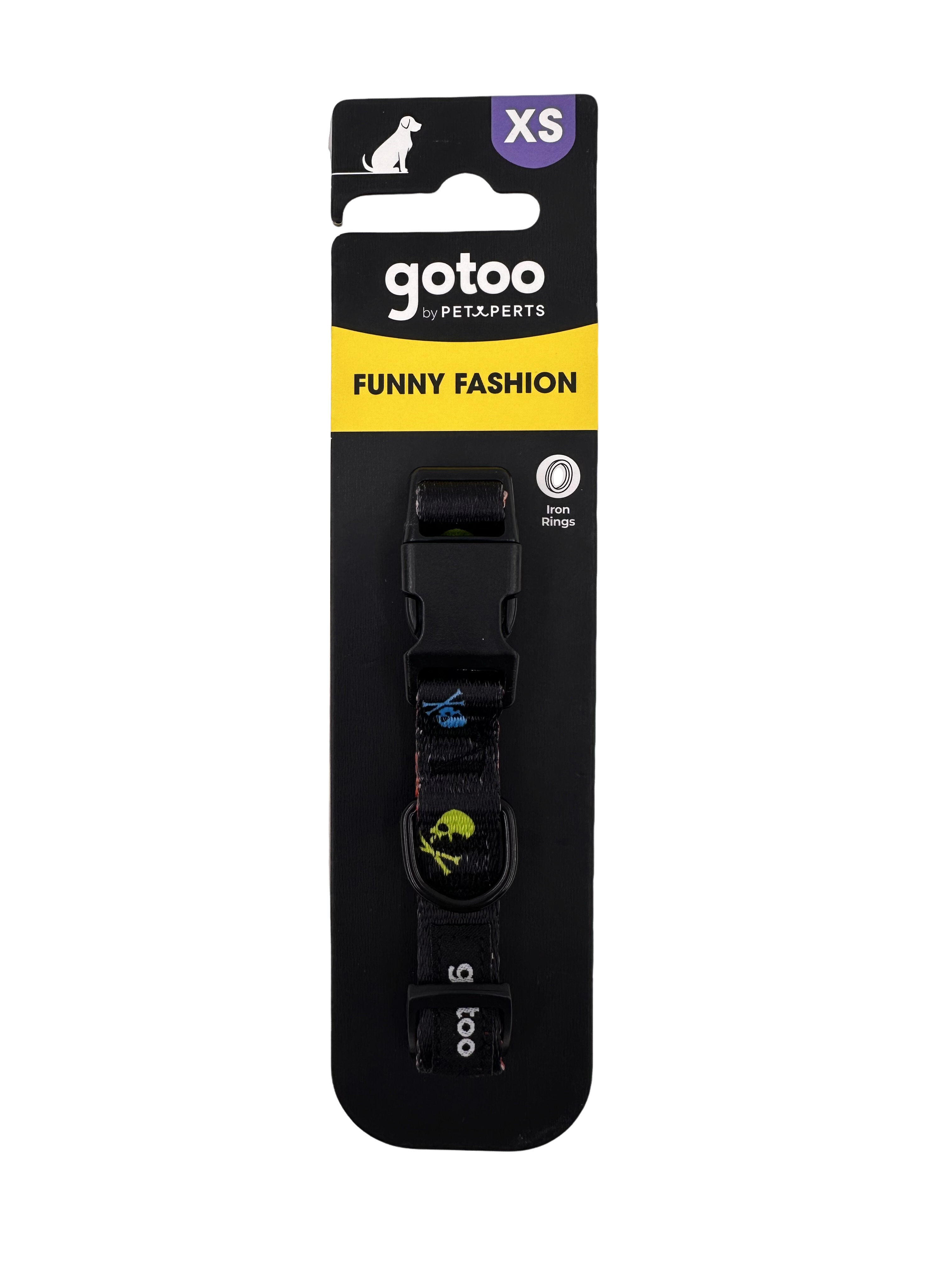 Gotoo - Collier &agrave; Motif de Cr&acirc;nes Gris pour Chien - XS Image num&eacute;ro 4