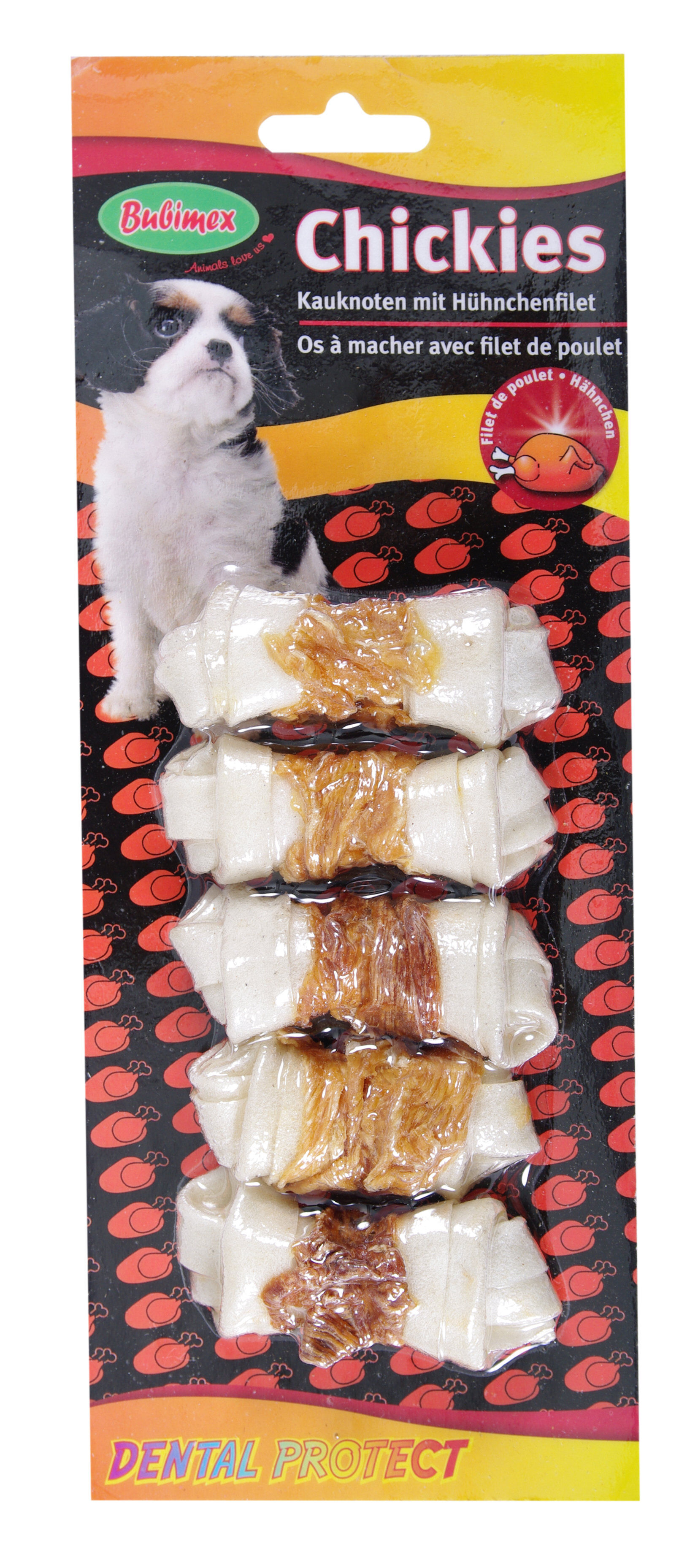 Bubimex - Friandises Os Nou&eacute; Blanc au Poulet pour Chien - x5 Image num&eacute;ro 1