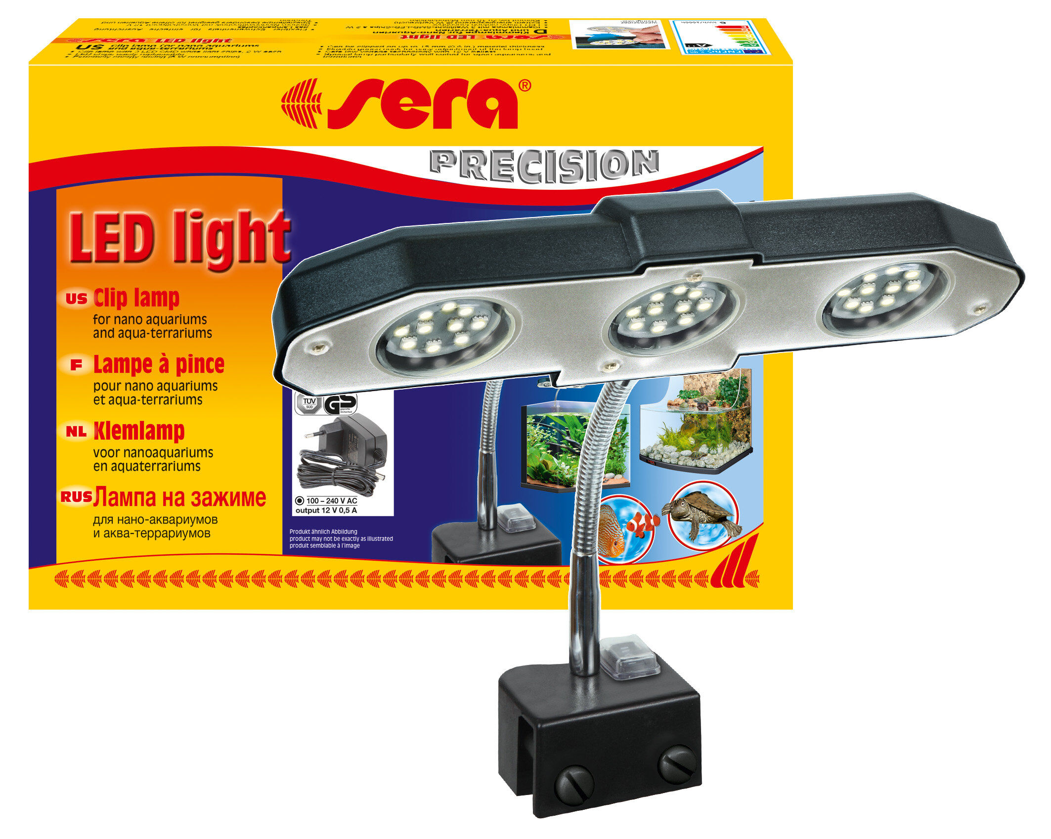 Sera - Lampe &agrave; Pince LED Light pour Aqua-terrarium - 3x2W Image num&eacute;ro 1