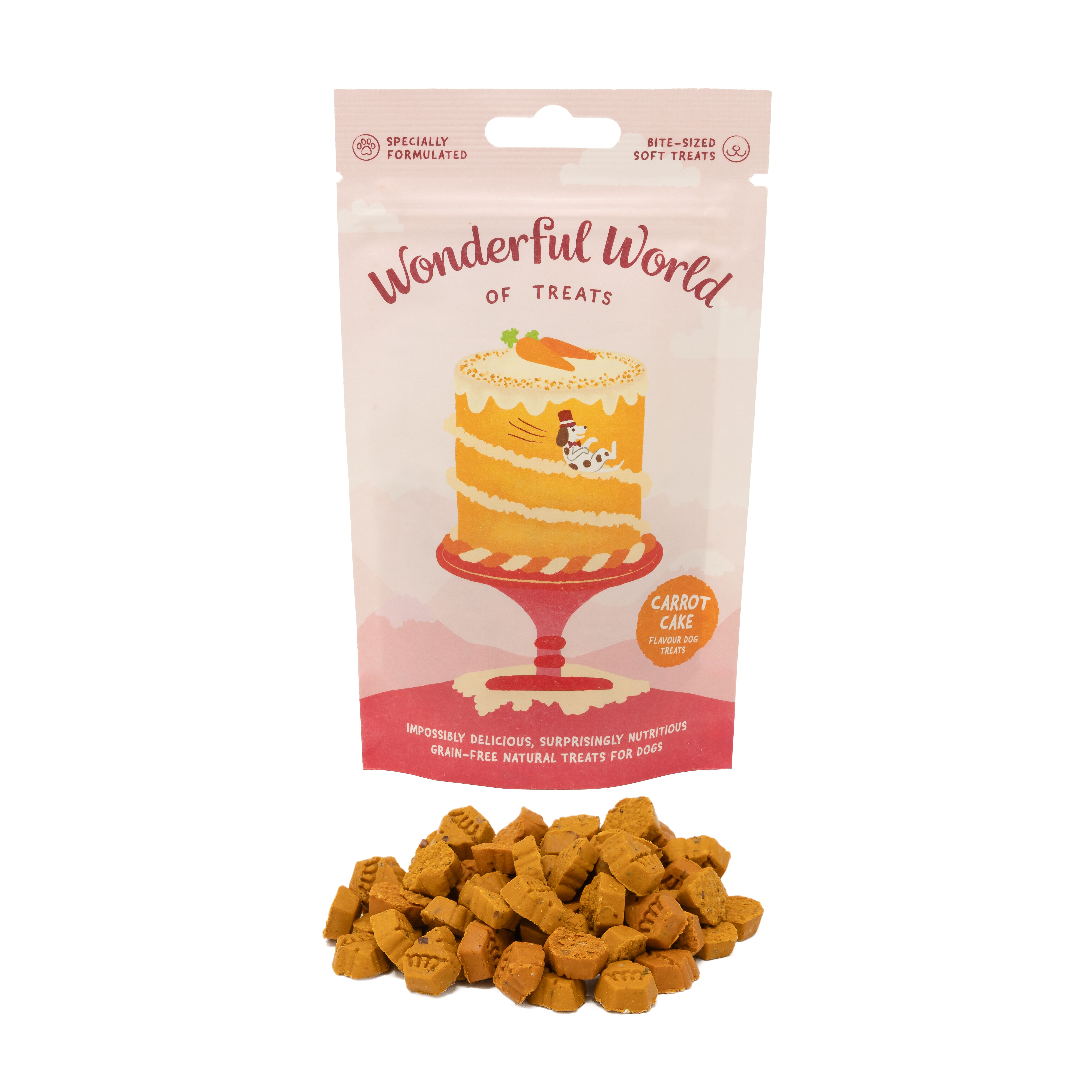 Wonderful World - Friandises G&acirc;teau &agrave; la Carotte pour Chiens - 50g Image num&eacute;ro 1