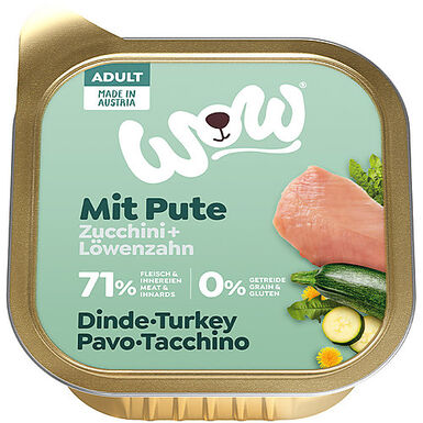 Wow - Repas Complet Naturel au Dinde pour Chien Adultes