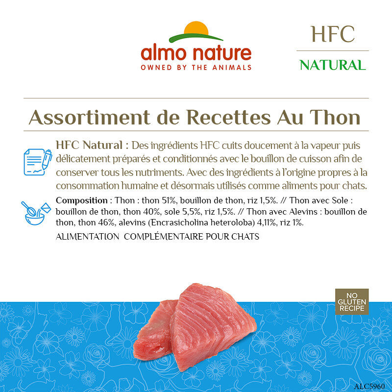 Almo Nature - Sachets Classic Multipack en Gel&eacute;e au Thon pour Chat - 6x55g Image num&eacute;ro 2