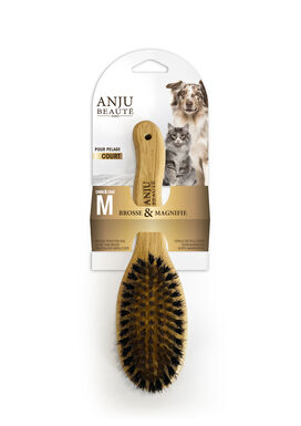 Anju Beaute - Brosse Poils Ras pour Chiens et Chats - M