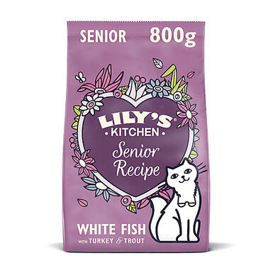 Lily's Kitchen - Croquettes Poisson Blanc et Dinde Senior pour Chat - 800g