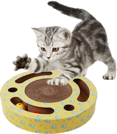 Leeby - Griffoir Jouet Plateforme en Carton pour Chats - 33,5cm