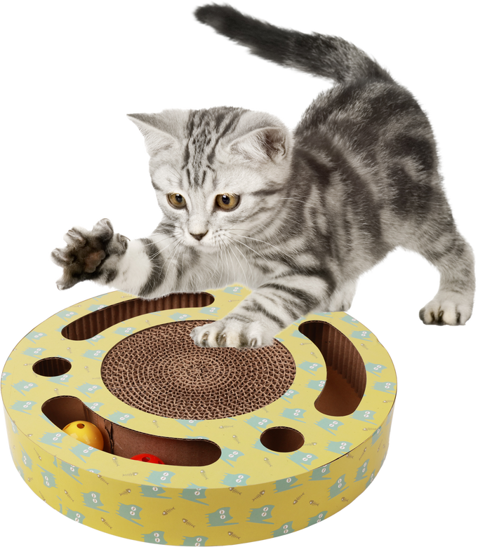 Leeby - Griffoir Jouet Plateforme en Carton pour Chats - 33,5cm Image numéro 1 Leeby - Griffoir Jouet Plateforme en Carton pour Chats - 33,5cm Image numéro 1