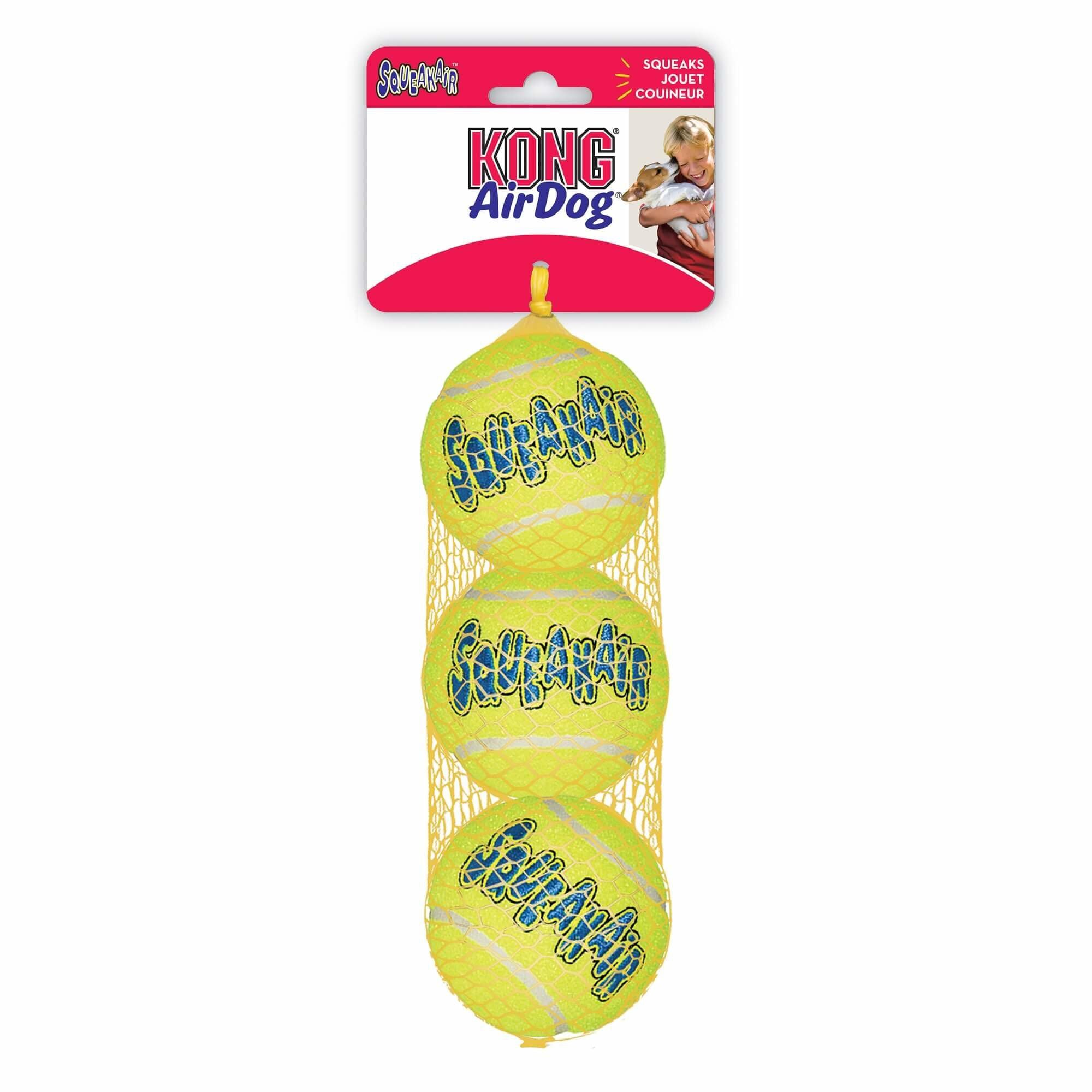 Kong - Jouets Balles De Tennis Squeakair Ball pour Chien - X3 Image num&eacute;ro 1