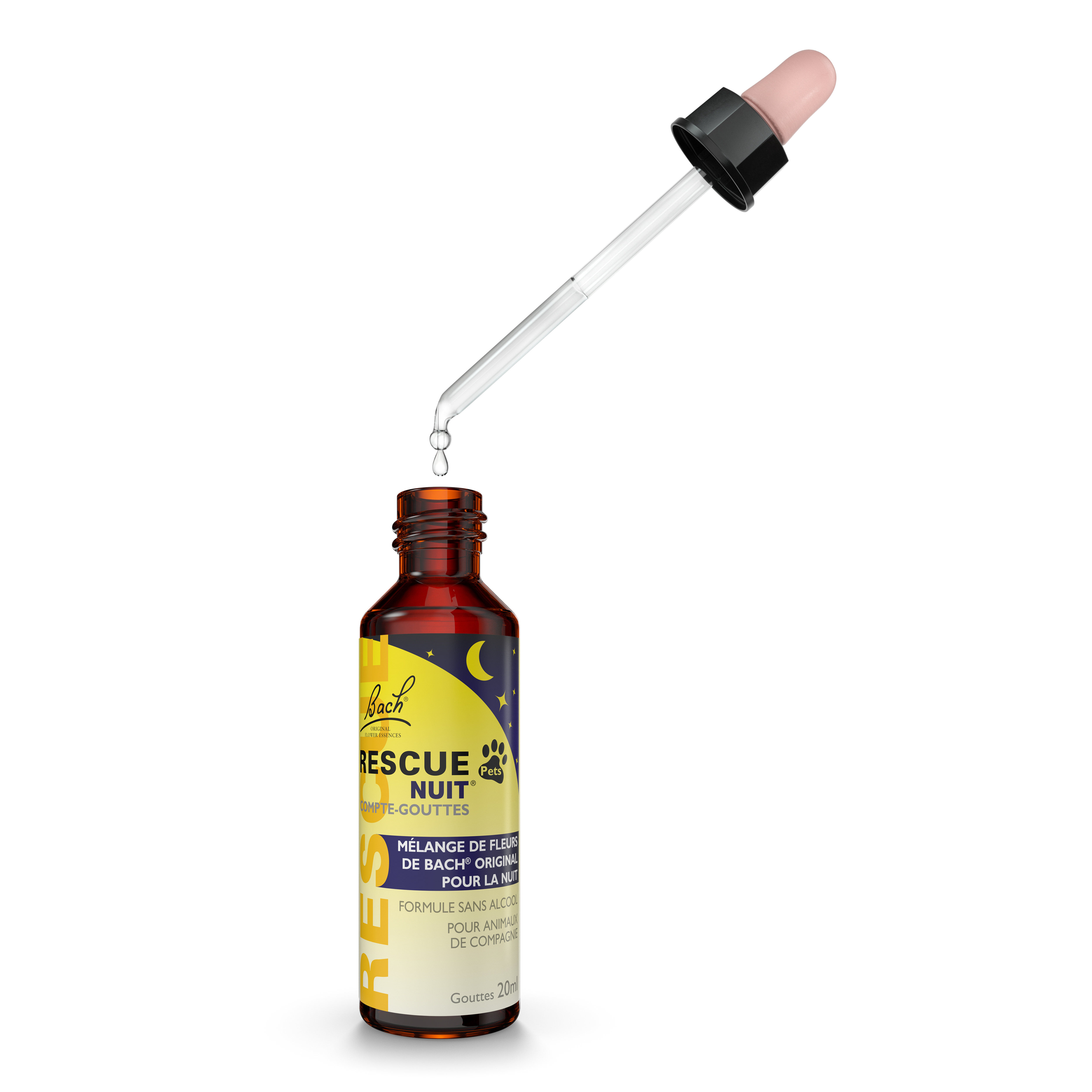 Rescue Pets -  M&eacute;lange NUIT Compte-gouttes Fleur de Bach - 20ml Image num&eacute;ro 7