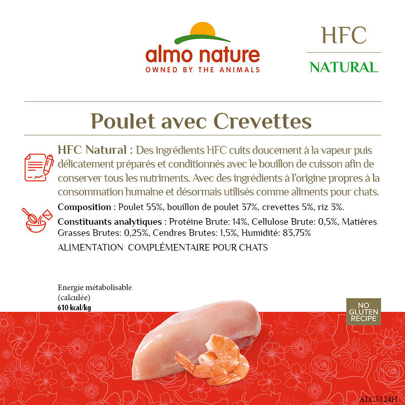 Almo Nature - P&acirc;t&eacute;e Hfc Natural Poulet Et Crevettes - 150g Image num&eacute;ro 3