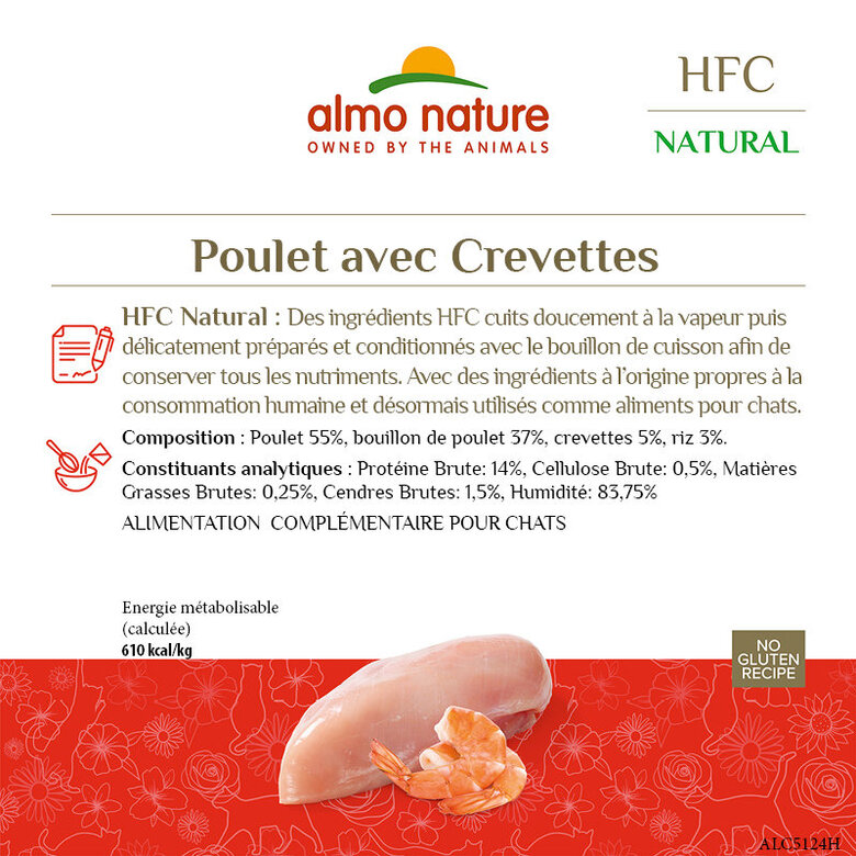 Almo Nature - Pâtée Hfc Natural Poulet Et Crevettes - 150g Image numéro 3 Almo Nature - Pâtée Hfc Natural Poulet Et Crevettes - 150g Image numéro 3
