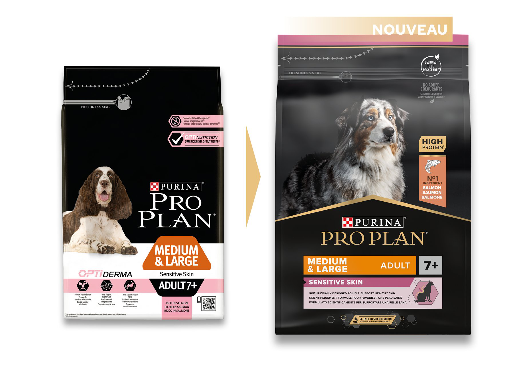 Pro Plan - Croquettes OPTIDERMA Medium & Large Adult 7+ Sensitive Skin Saumon pour Chien Senior - 3Kg Image num&eacute;ro 3