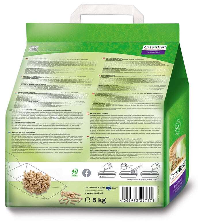 Cat's Best - Litière Végétale Smart Pellets pour Chat - 10L Image numéro 2 Cat's Best - Litière Végétale Smart Pellets pour Chat - 10L Image numéro 2