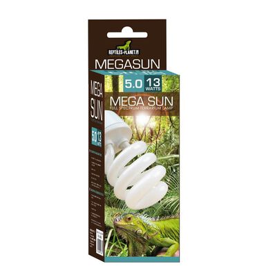 Reptiles Planet - Ampoule Mega Sun UVB 5.0  pour Terrarium - 13W