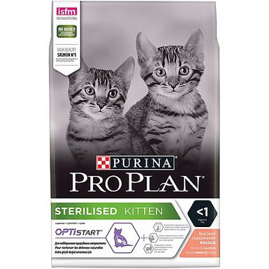 Pro plan - Croquettes Sterilised Kitten au Saumon pour Chaton - 3Kg