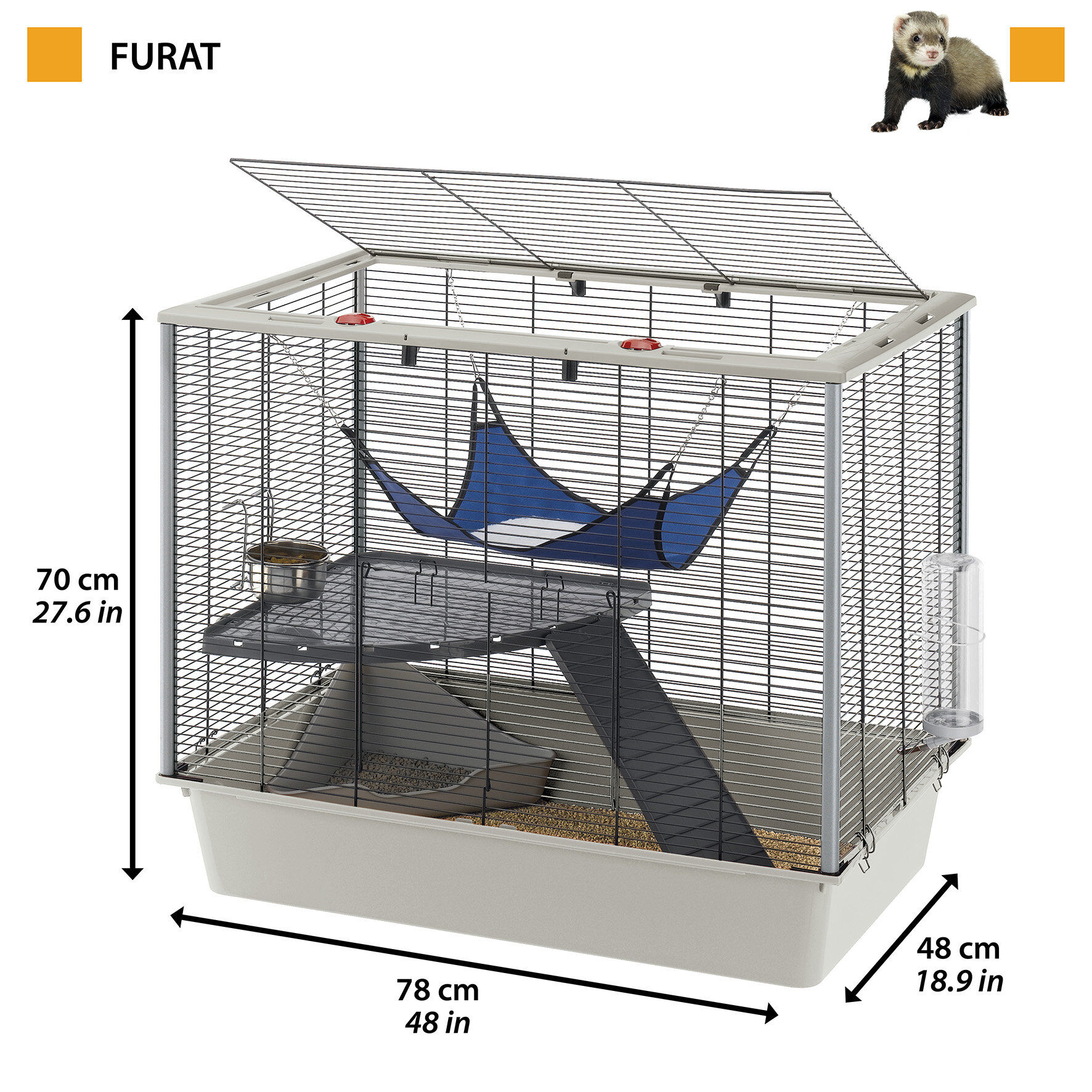 Ferplast - Cage Furat Plus pour Rongeurs - Blanc Image num&eacute;ro 9