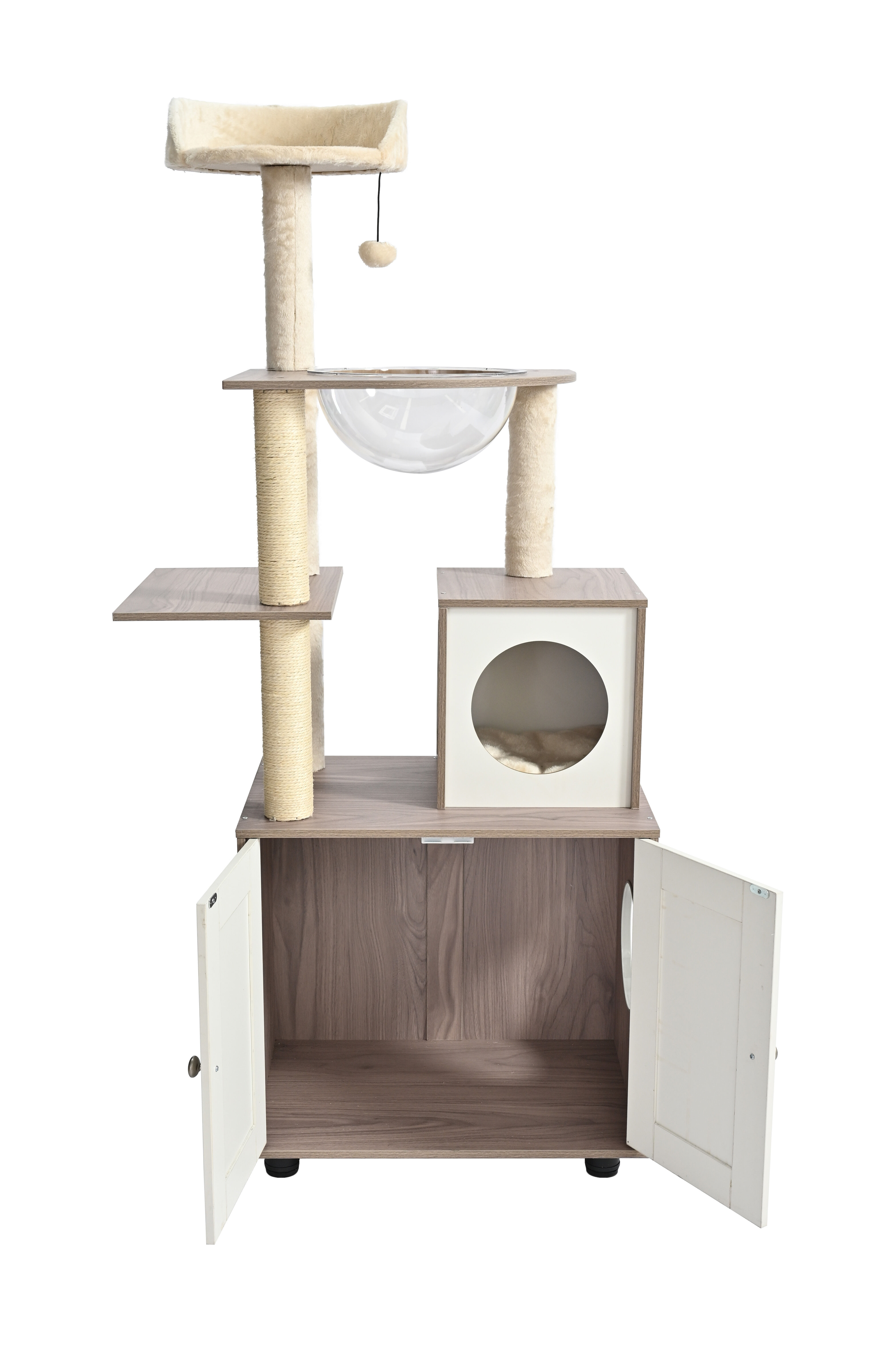 Leeby - Arbre &agrave; Chat + Meuble Luna - 60x40x159cm Image num&eacute;ro 7