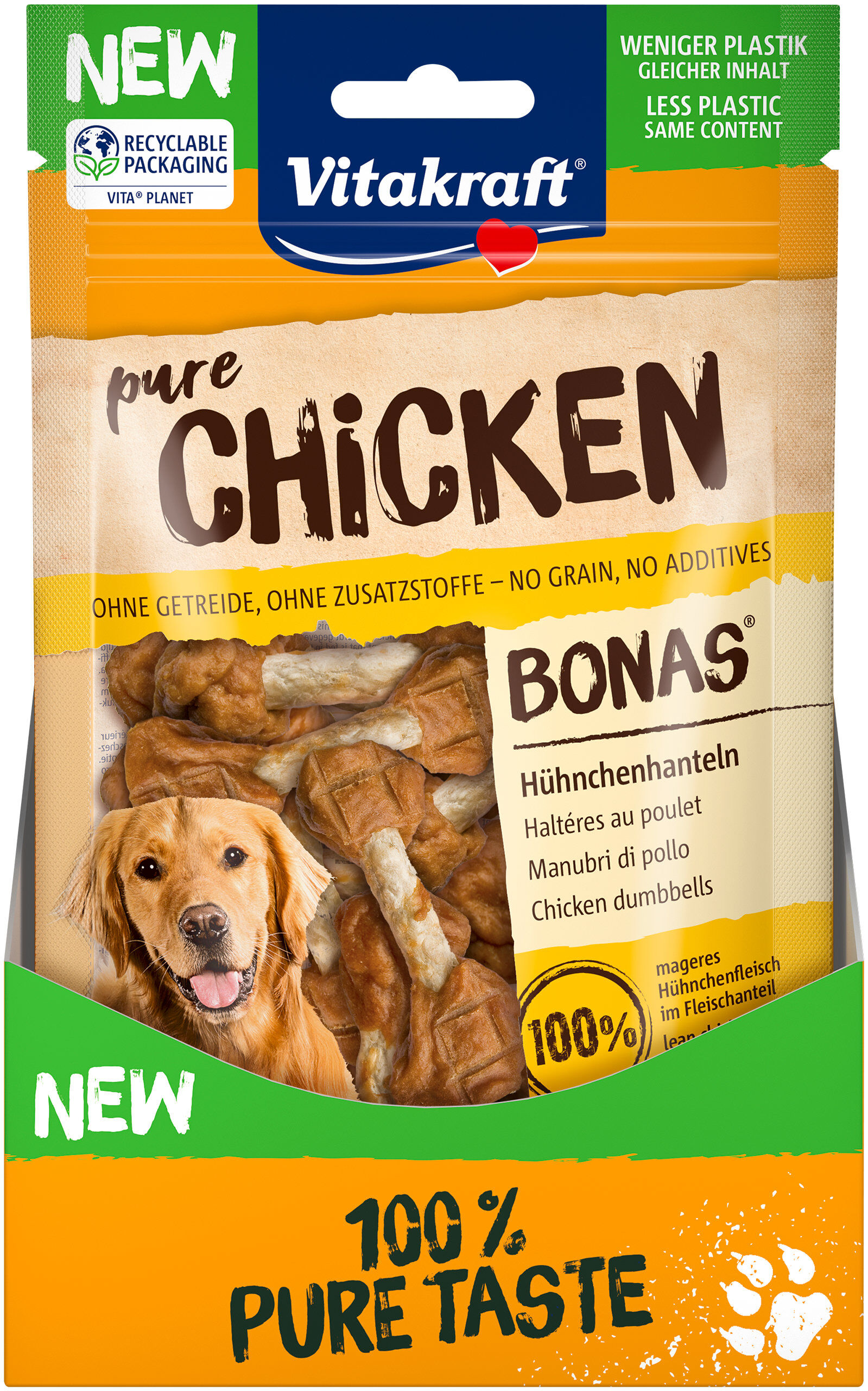 Vitakraft - Friandises Pure Chicken Halt&egrave;res au Poulet pour Chiens - 80g Image num&eacute;ro 1