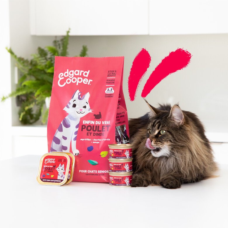 Edgard & Cooper - Croquettes à la Dinde et au Poulet pour Chat Senior - 2Kg Image numéro 3 Edgard & Cooper - Croquettes à la Dinde et au Poulet pour Chat Senior - 2Kg Image numéro 3