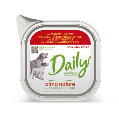 Almo Nature - Pâtée Daily Nogluten Boeuf Et Pommes De Terre - 100gg