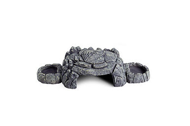 Reptizoo - Cachette + Gamelles Eau et Nourriture pour Reptiles - 22x14x9cm