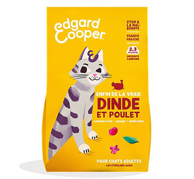 Edgard & Cooper - Croquettes à la Dinde et au Poulet pour Chat Adulte - 2Kg