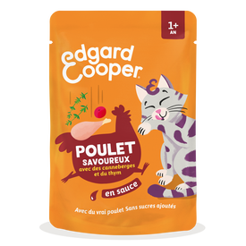 Edgard & Cooper - Sachets Humides au Poulet en Sauce pour Chatons - 85g