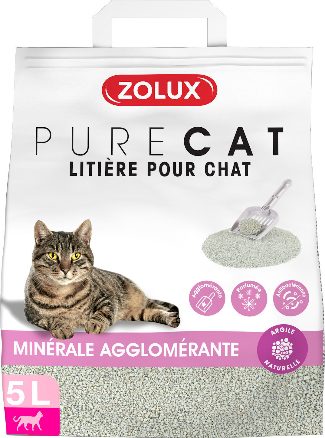 Zolux - Liti&egrave;re Purecat Agglom&eacute;rante Parfum&eacute;e - 5L Image num&eacute;ro 1