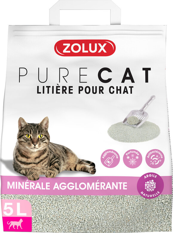 Zolux - Litière Purecat Agglomérante Parfumée - 5L Image numéro 1 Zolux - Litière Purecat Agglomérante Parfumée - 5L Image numéro 1