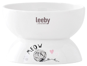 Leeby - Gamelle Sur&eacute;lev&eacute;e Inclin&eacute;e en C&eacute;ramique pour Chats - 300ml Image num&eacute;ro 1