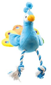 Croci - Jouet Paon avec Cordes pour Chiens - 30,5cm