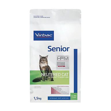Virbac - Croquettes Veterinary HPM Senior Neutered Cat pour Chats - 1,5Kg