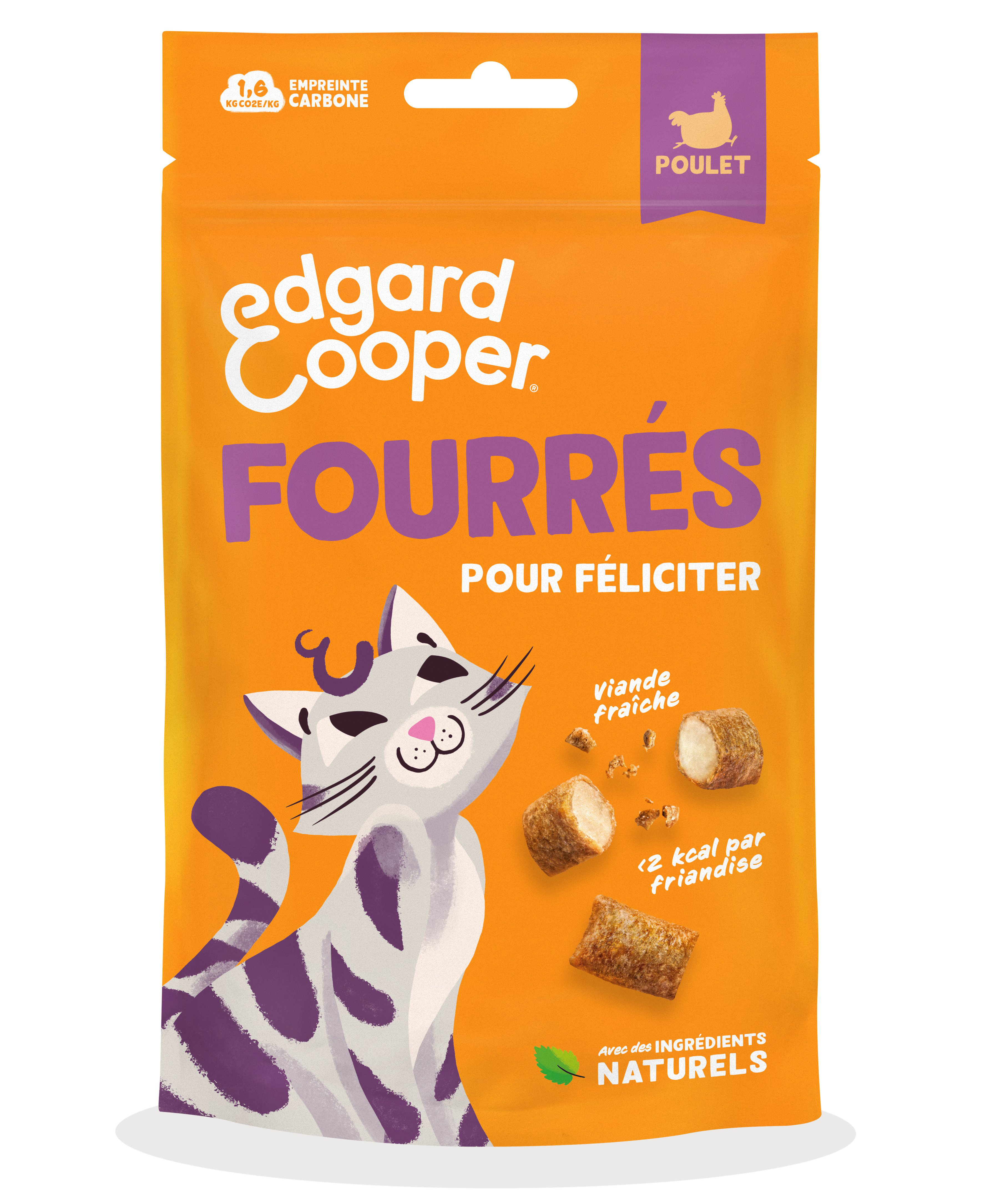 Edgard & Cooper - Friandises Fourr&eacute;s au Poulet pour Chat - 60g Image num&eacute;ro 1