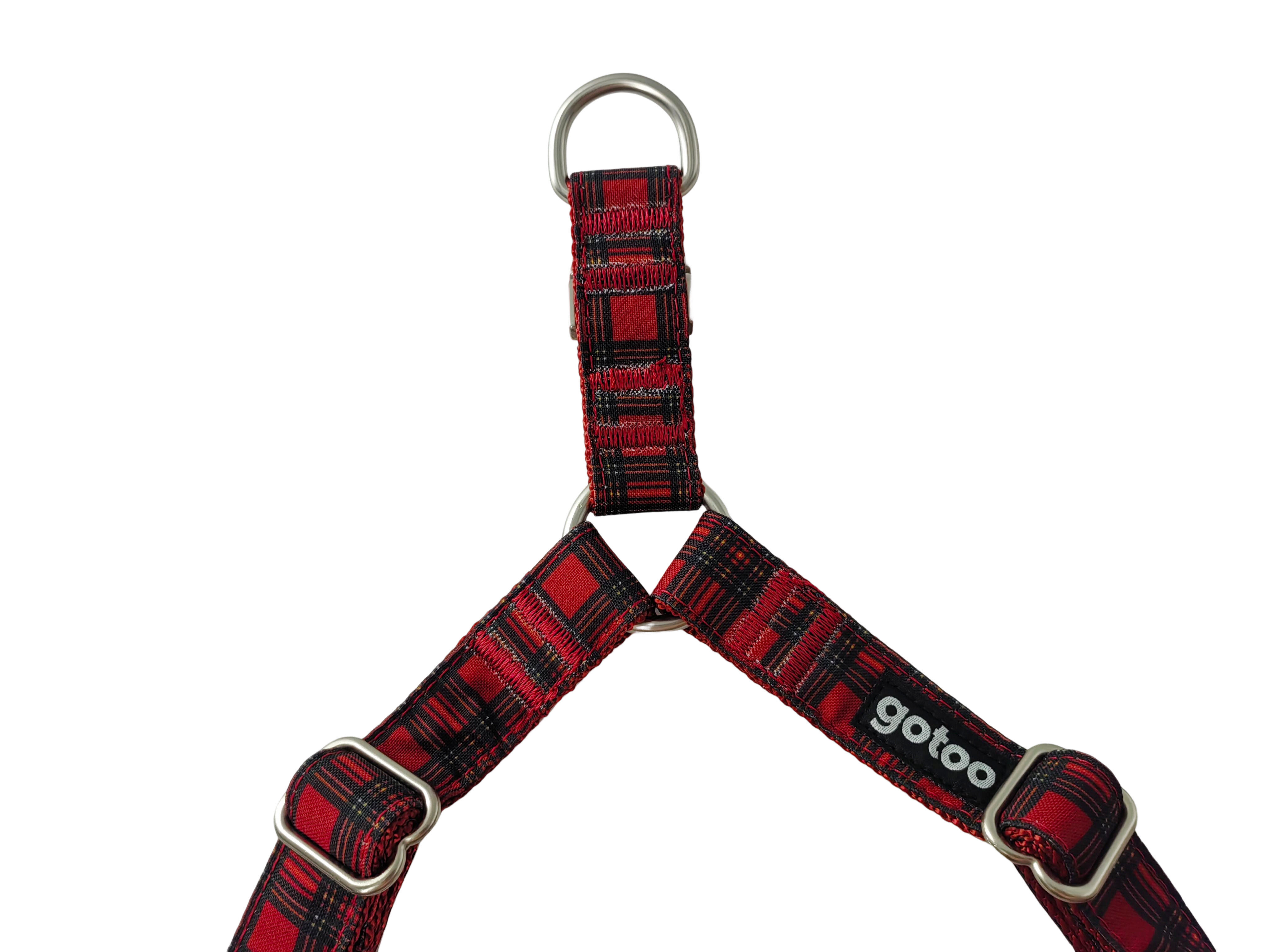 Gotoo - Harnais en Tartan Rouge pour chien - XS Image num&eacute;ro 2