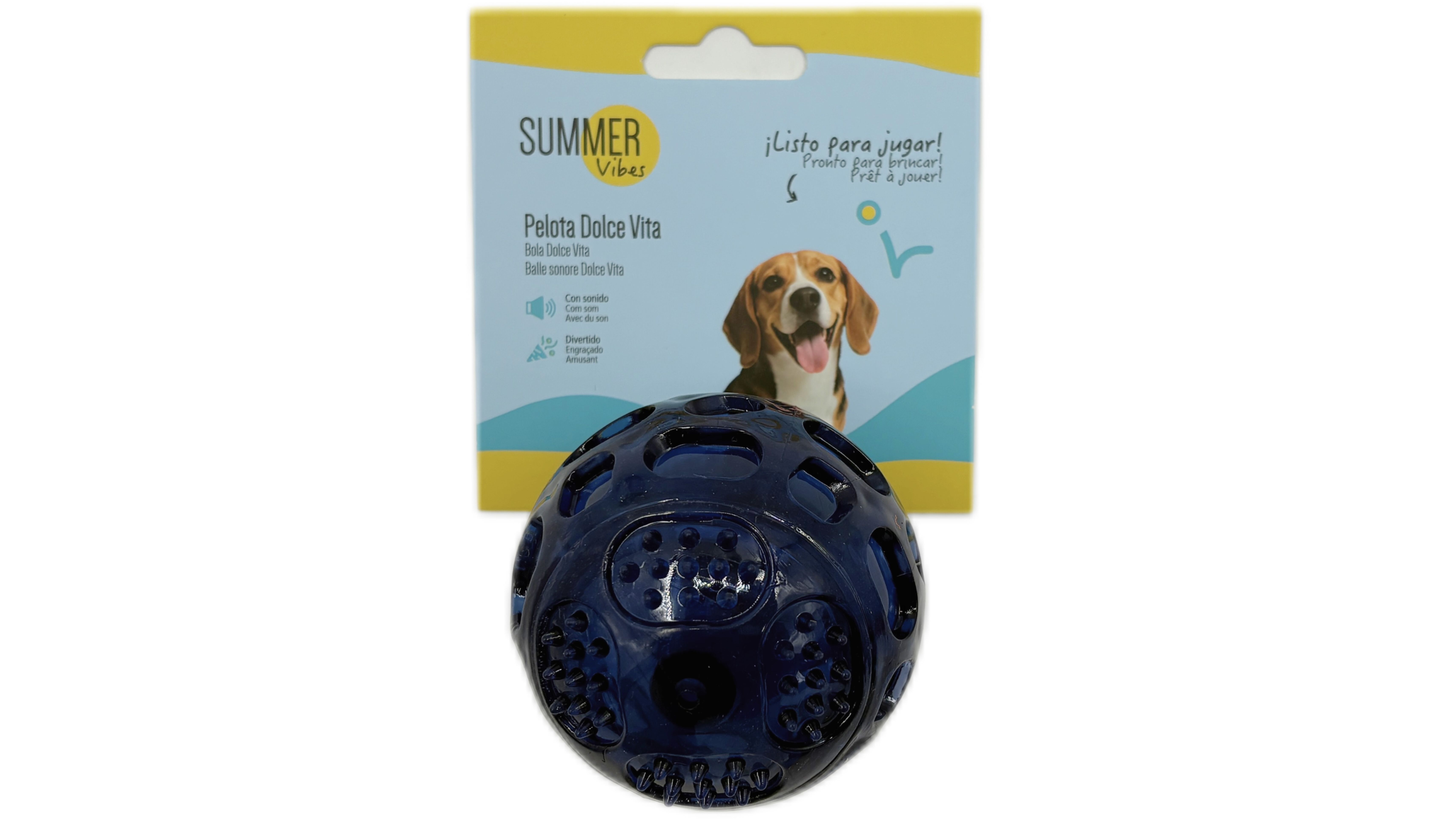 Summer Vibes - Balle Sonore pour Chiens - 7cm Image num&eacute;ro 1