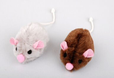 Anka - Jouet 2 Woolen Mice pour Chats - 7cm