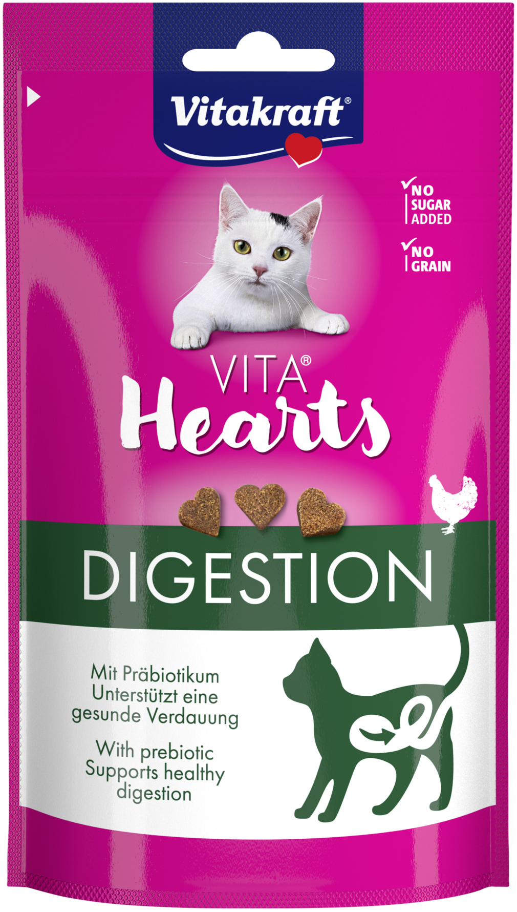 Vitakraft - Friandises Hearts Volaille Digestion pour Chats - 40g Image num&eacute;ro 1