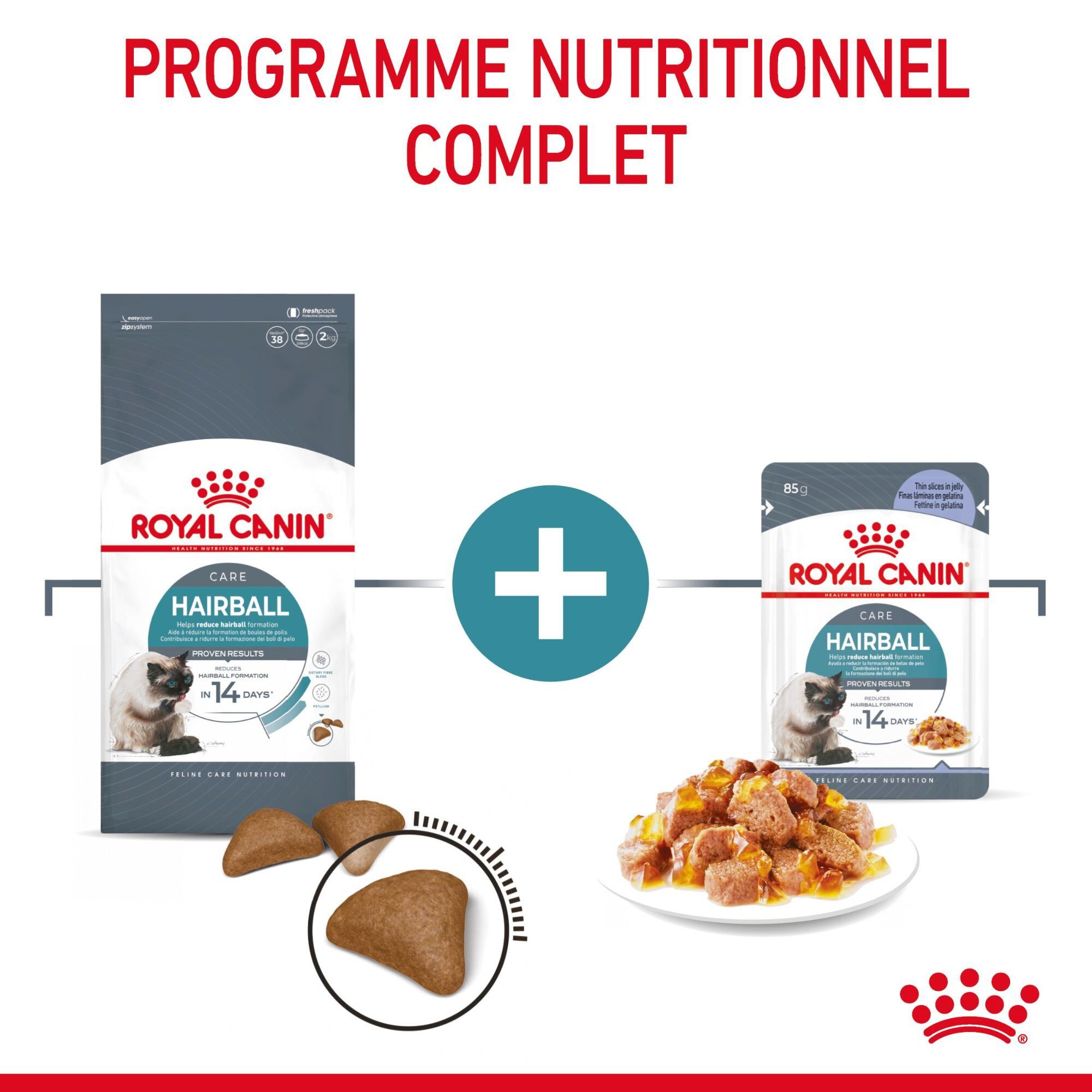 ROYAL CANIN - SACHET FRAICHEUR HAIRBALL EN GELEE CHAT ADULTE REDUCTION DES BOULES DE POILS - 12x85g Image num&eacute;ro 2